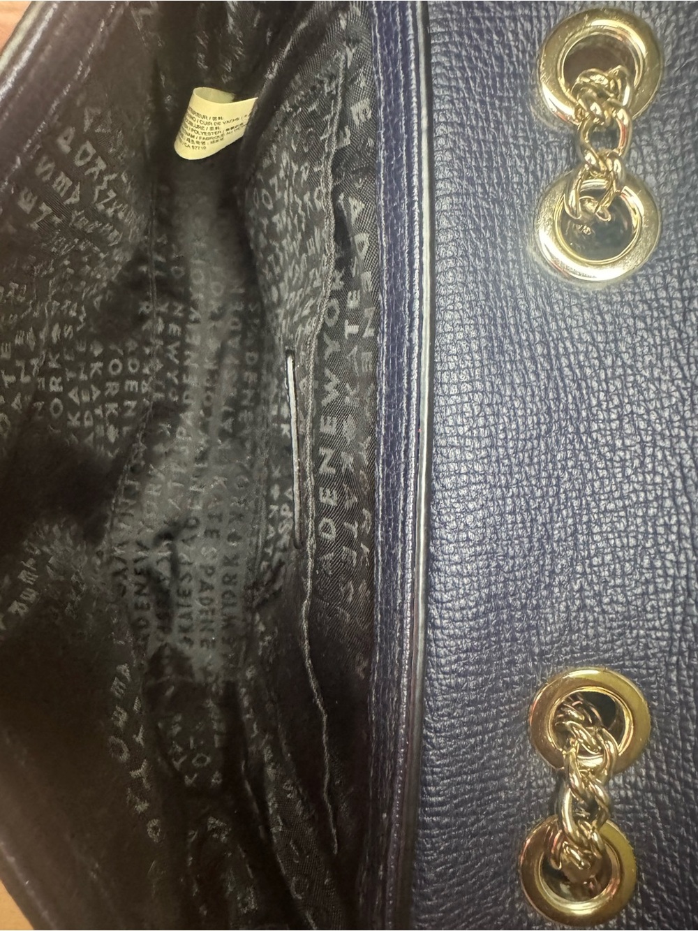 Kate Spade Navy Floral Chain Crossbody Bag - Picture 6 of 6
